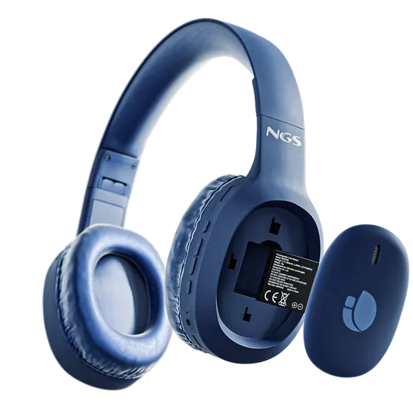 Auriculares NGS Artica Tempest en azul, batería extraíble