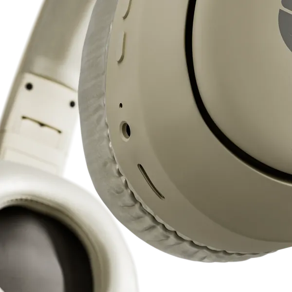 Auriculares NGS Artica Tempest en beige, detalle de los controles