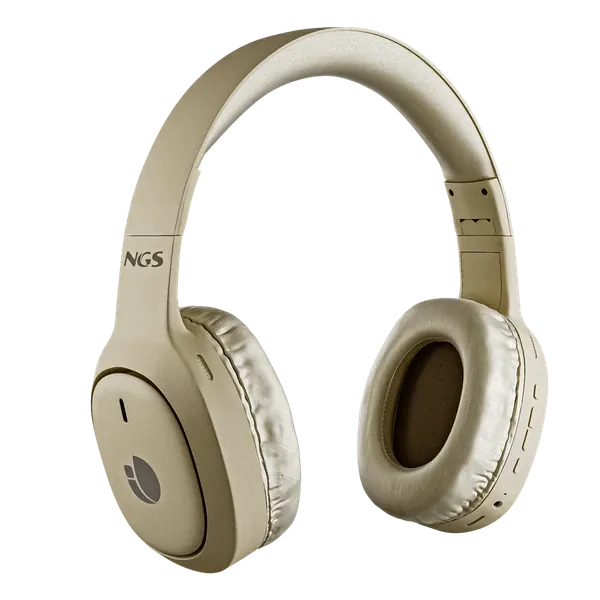 Auriculares NGS Artica Tempest en beige, otro ángulo
