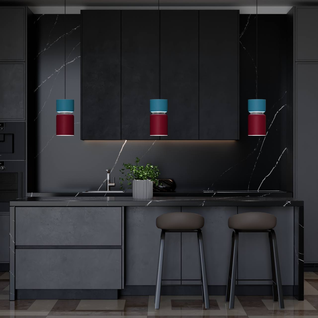 Luminaria en cocina, acabado 14 de 16