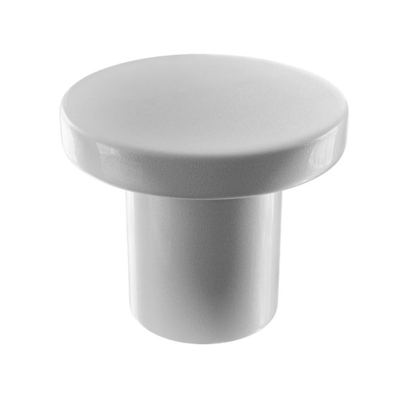 Pomo de cuello ancho · Blanco, Fabricados LMG, vista tres cuartos