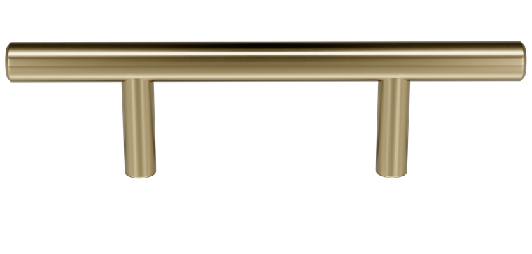 Tirador de barra, acabado Satin Brass