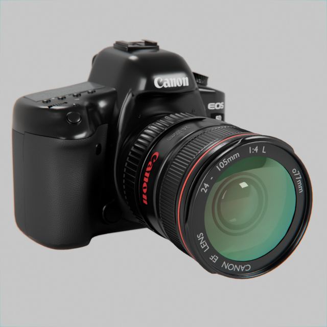 DSLR camera · front